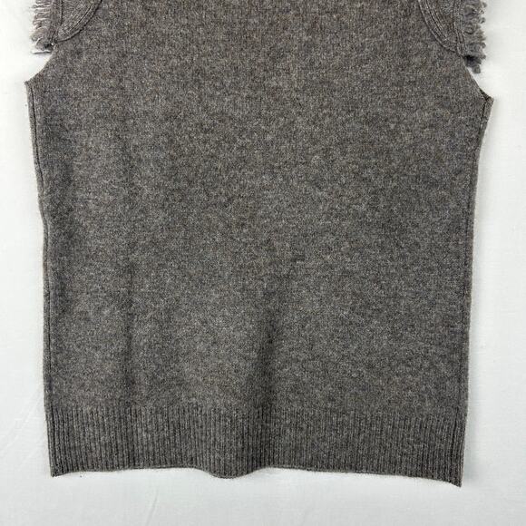 Faherty Collette Tee Yak Merino Wool Gray Sleeveless Sweater Women's Size S - Picture 7 of 10